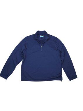 PGA Tour Mens Navy Blue Golf Jacket Quarter-Zip Pullover Lightweight Small